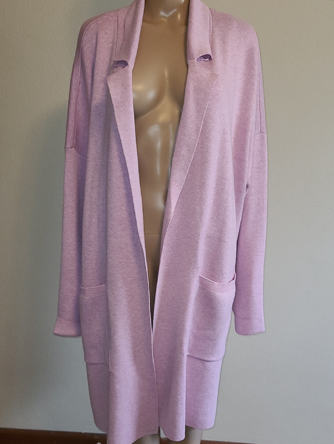 Lane Bryant Pink Cardigan Sweater With Front Pockets. Size 3x.